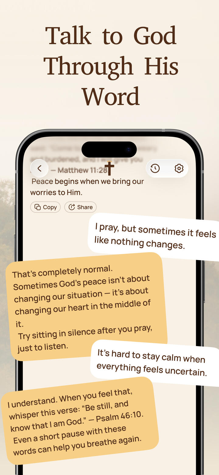 AI Bible chat in Bible: Widgets, Verses & Chat explaining Matthew 11:28
